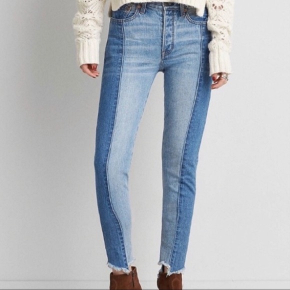 American Eagle Outfitters Denim - American Eagle AE Vintage Hi-Rise Two Tone Jeans ✨